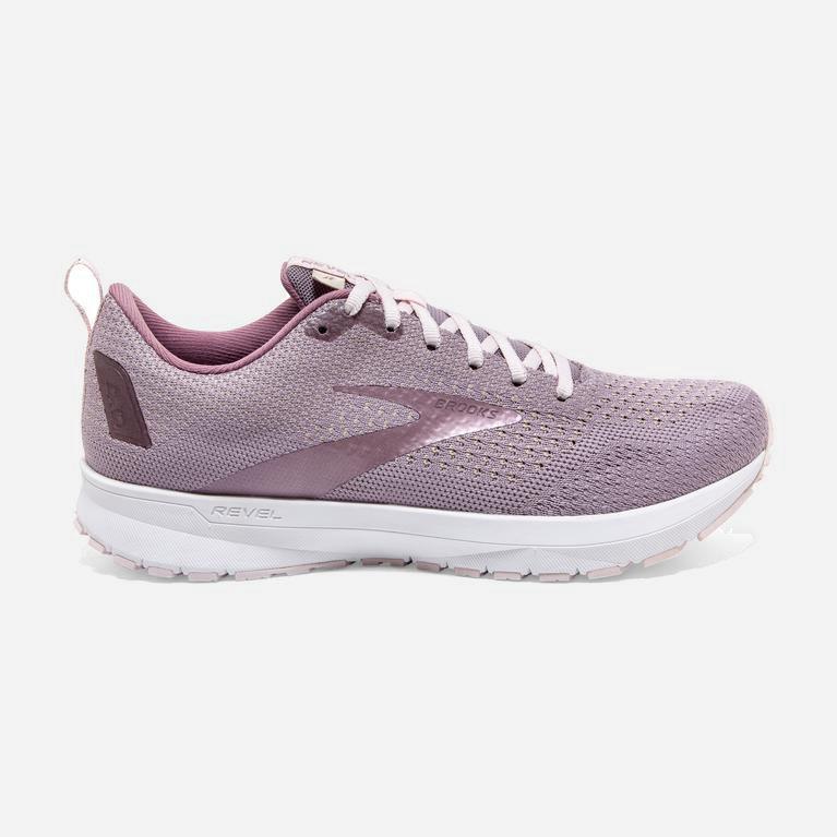Brooks Revel 4 Israel - Women's Road Running Shoes - MediumPurple/Almond/Metallic/Primrose (45871-ZU
